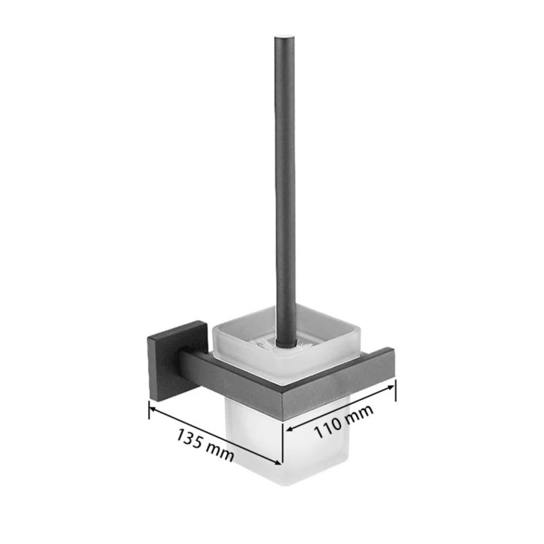 Kit Acessórios Para Banheiro Completo 5 Peças Inox Toalheiro De Banheiro Grafite Escovado