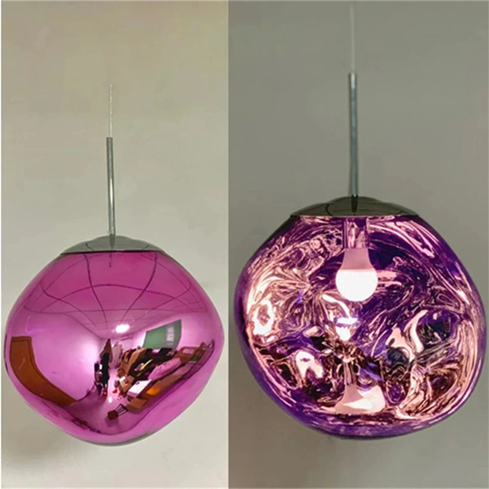 Conjunto Completo Lustre Pendente Moderno Luxuoso Lava Macaron Nórdico