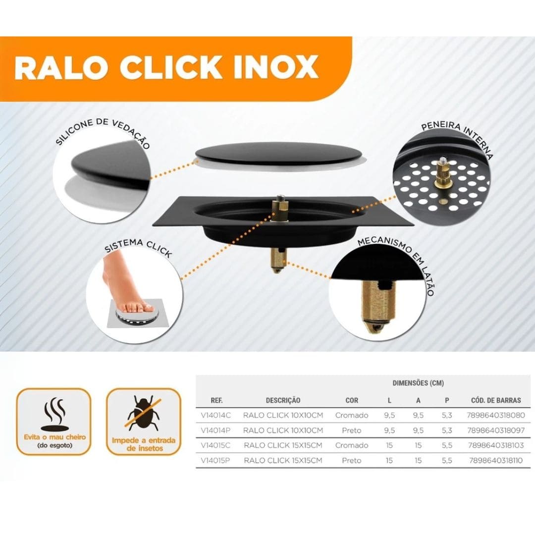 ralo click,
ralo click 10x10,
ralo click 15x15,
ralo inteligente,
ralo inteligente 10x10,
ralo inteligente 15x15,
ralo de click,
ralo 10x10 inox,
ralo click preto,
ralo de banheiro inteligente,