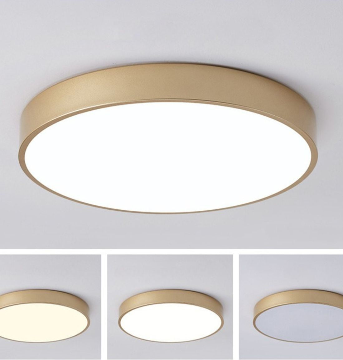 Plafon Sobrepor Led Nórdico Royale Dourado