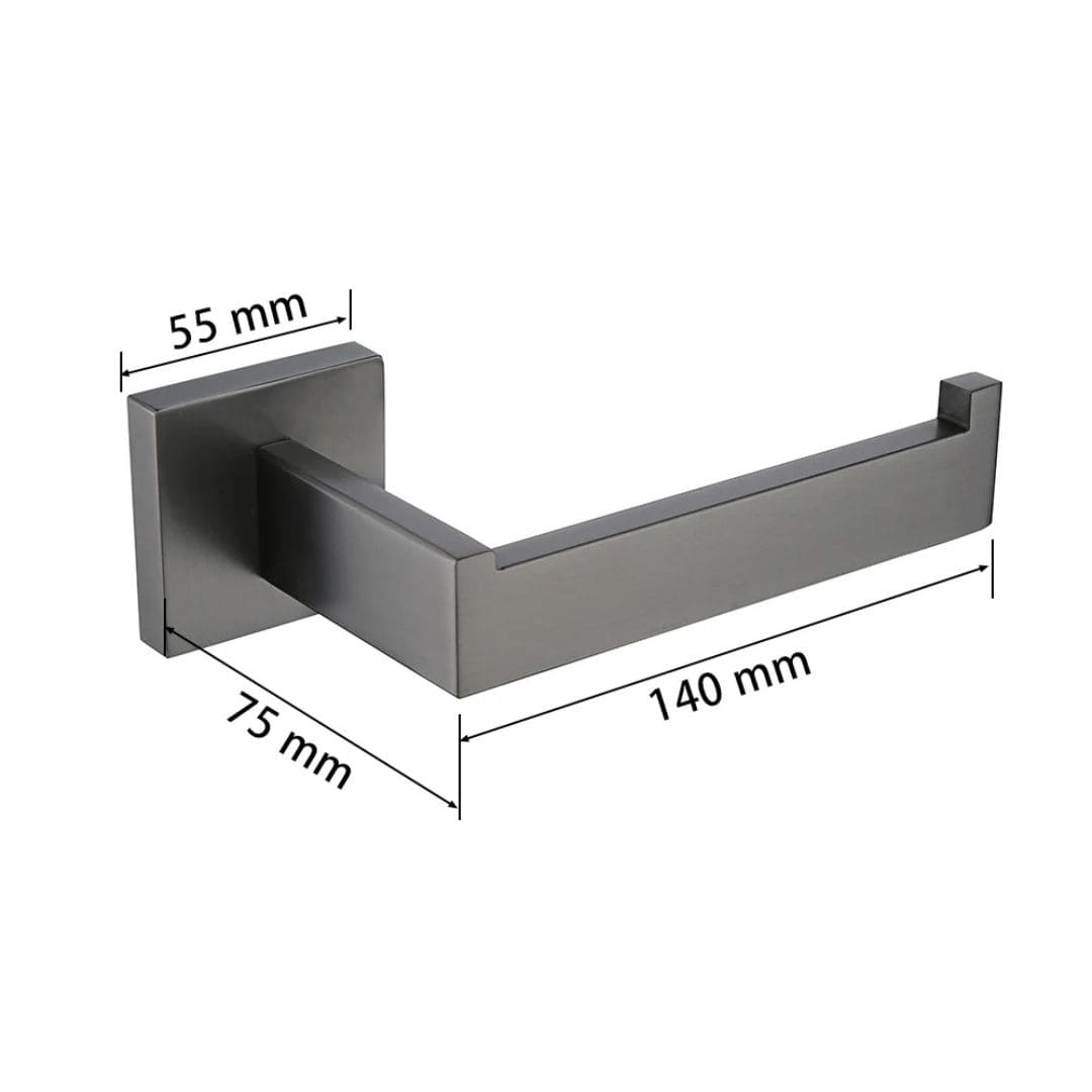 Kit Acessórios Para Banheiro Completo 5 Peças Inox Toalheiro De Banheiro Grafite Escovado