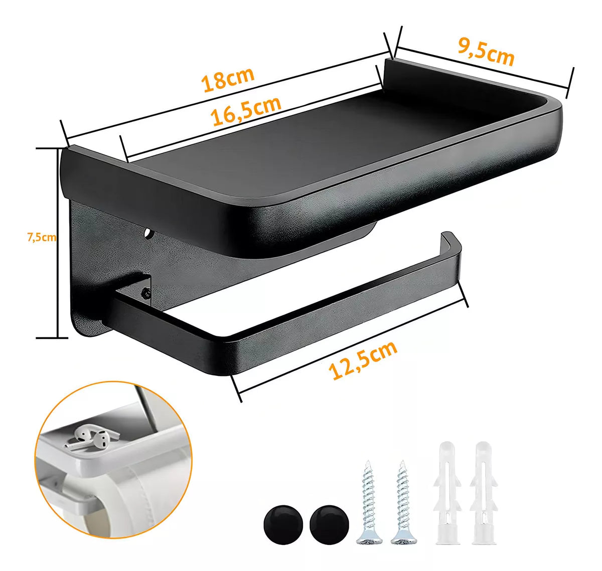 Porta Papel Higiênico Moderno Genova