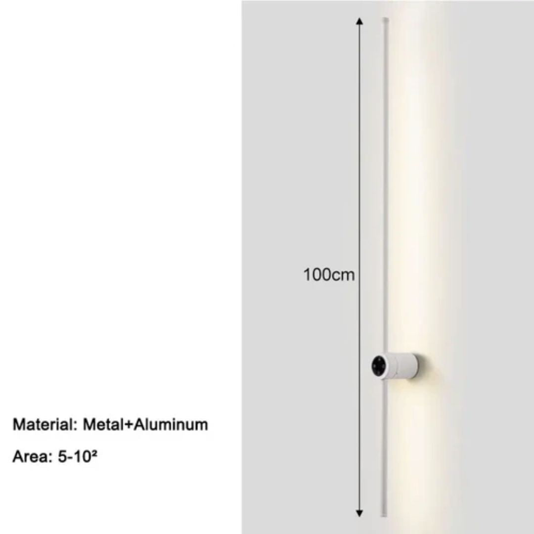 Arandela Linear de Parede Interna Ajustável 360° Dimerizável Touch LED