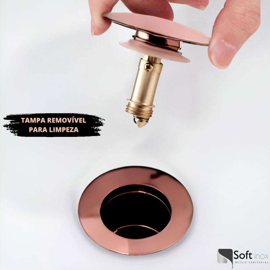 Válvula Click De Inox Ralo P/ Cuba Pia de Banheiro Lavatório 1.1/4 Rose Gold válvula click,
valvula click pia banheiro,
valvula de click para cuba,
Metais,de 4cm
