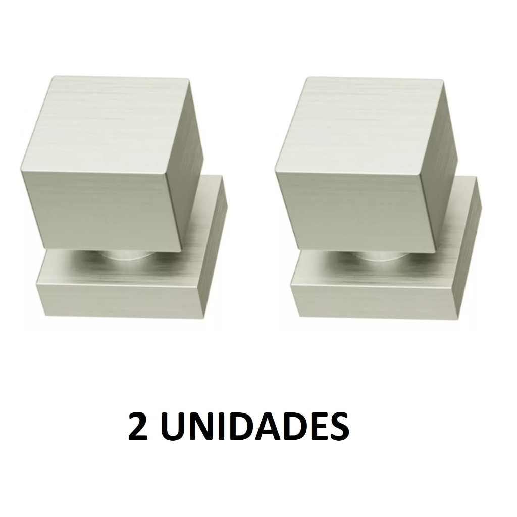 2 Acabamento Aço Escovado Quadrado Luxo Registro 1/2, 3/4 Pressão e Gaveta Padrão Deca 100% Metal
