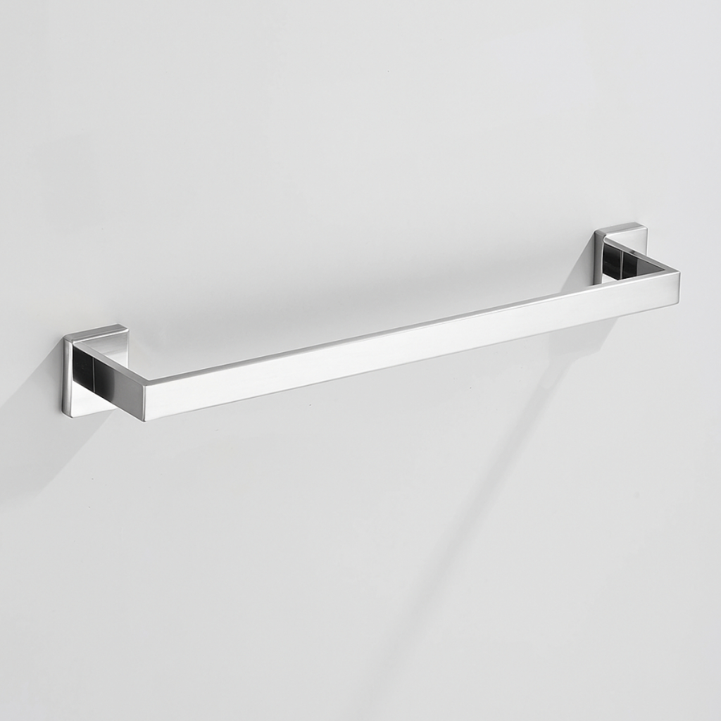 Porta Toalha De Banheiro Inox Quadrado Suporte Toalheiro 40/60cm