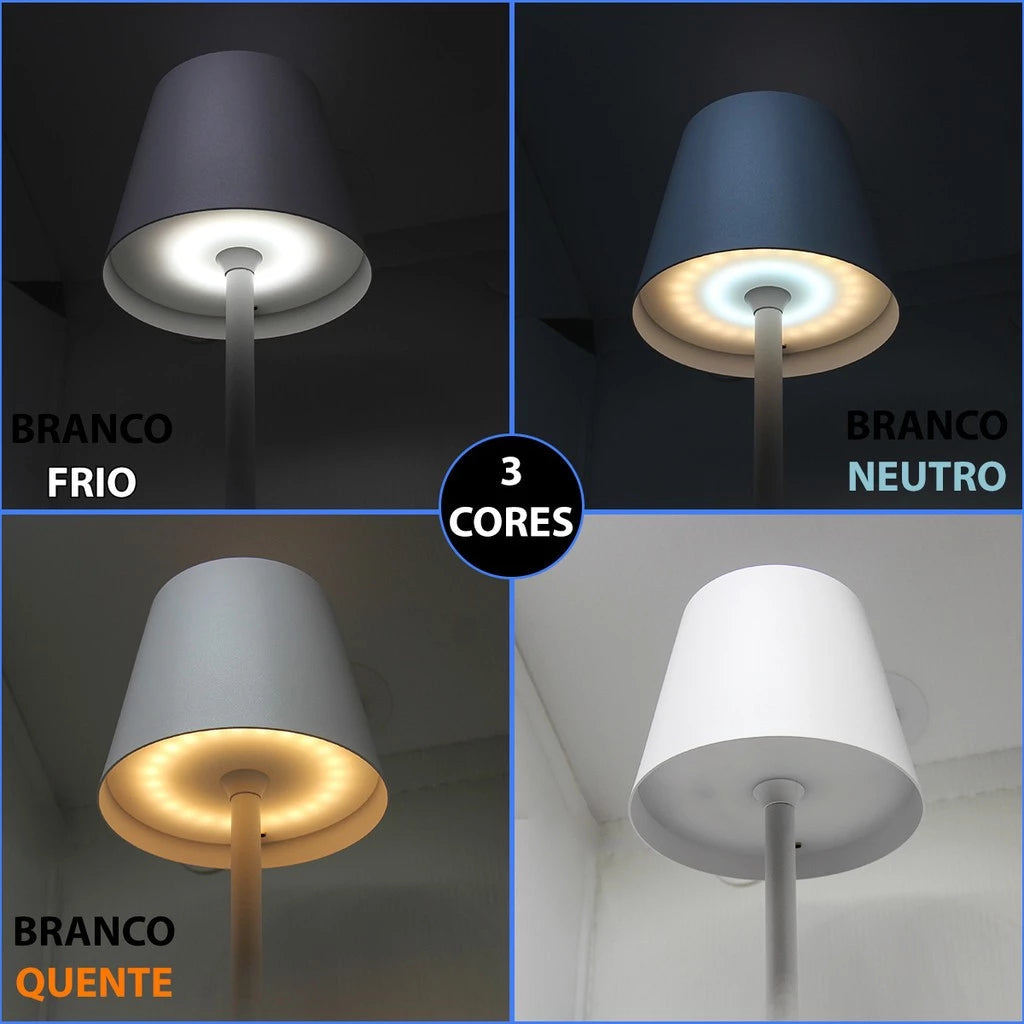 Luminária de Mesa Luminária Sem Fio Dimerizável