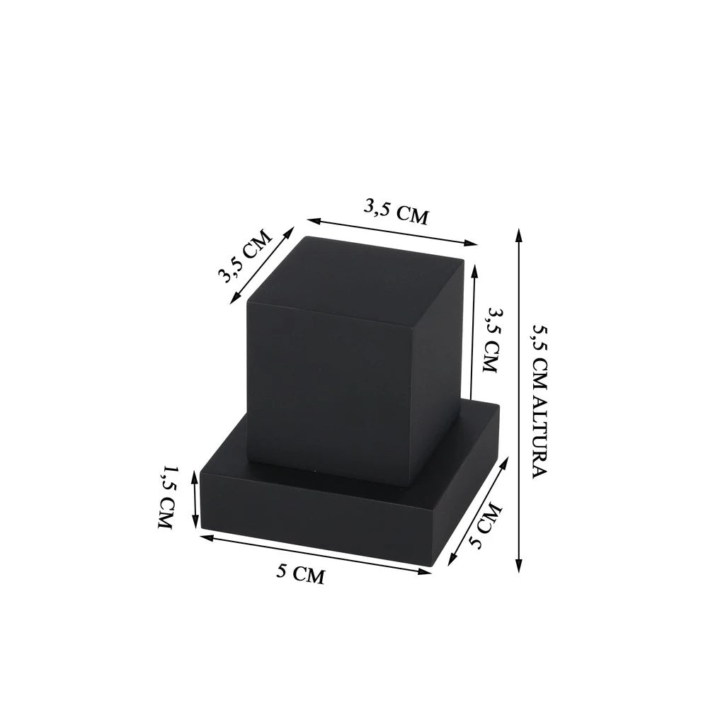 Acabamento Para Registro Quadrado Metal Preto Base Fabrimar