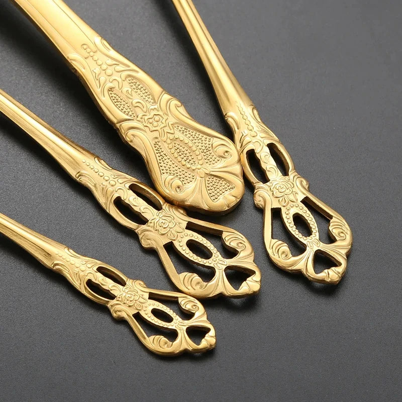 conjunto de talheres, conjunto de talheres inox, jogo talheres inox, conjunto de talheres dourado, jogo de talheres modernos, conjunto talheres dourados,