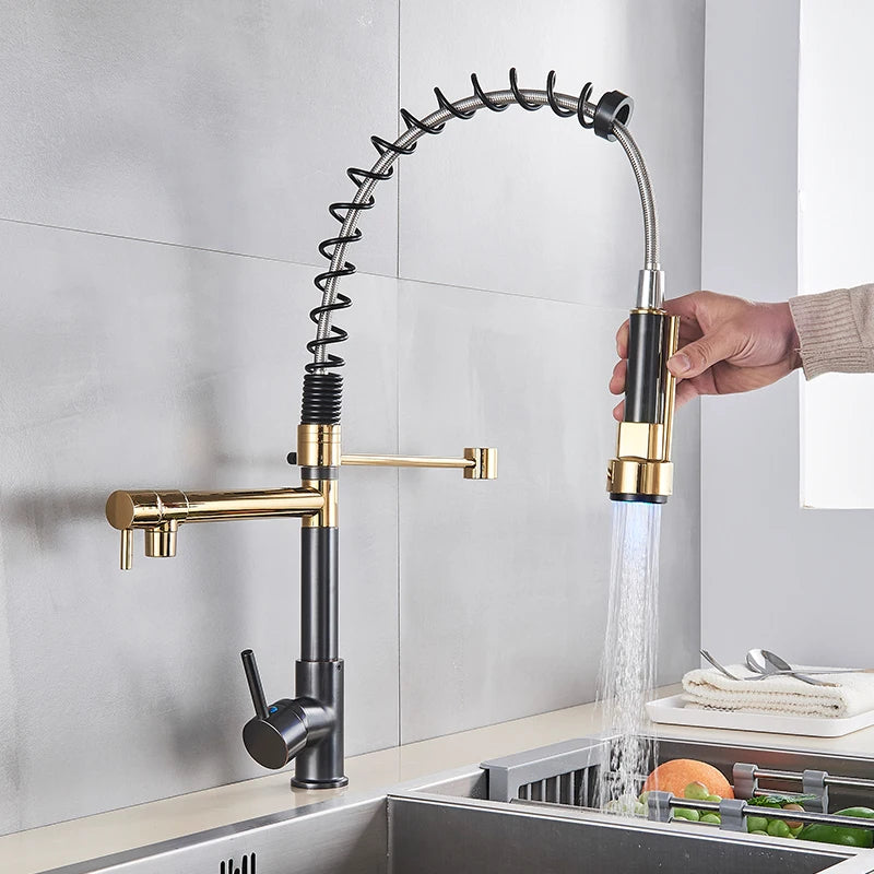 Torneira Para Cozinha Gourmet Monocomando Com LED Safira