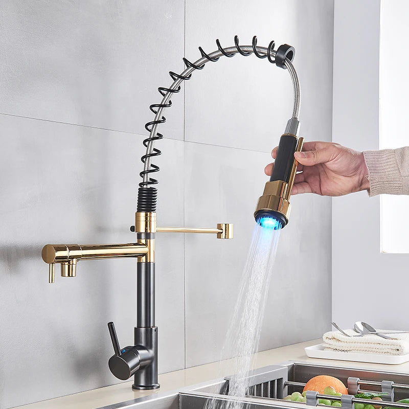 Torneira Para Cozinha Gourmet Monocomando Com LED Safira