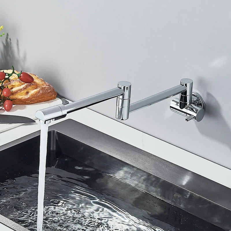 Torneira De Parede Para Cozinha Rotação 360°