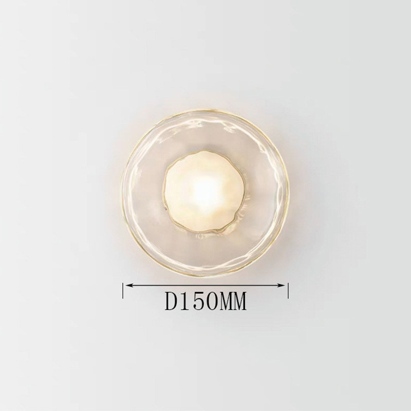 Luminária De Parede De Vidro Arandela Sala/Interna Led Minimalista
