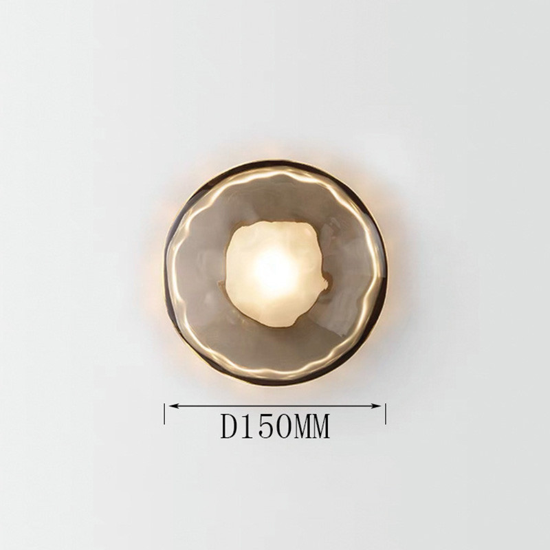 Luminária De Parede De Vidro Arandela Sala/Interna Led Minimalista