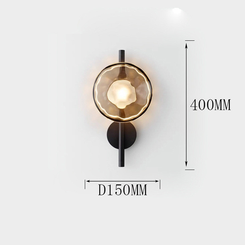 Luminária De Parede De Vidro Arandela Sala/Interna Led Minimalista