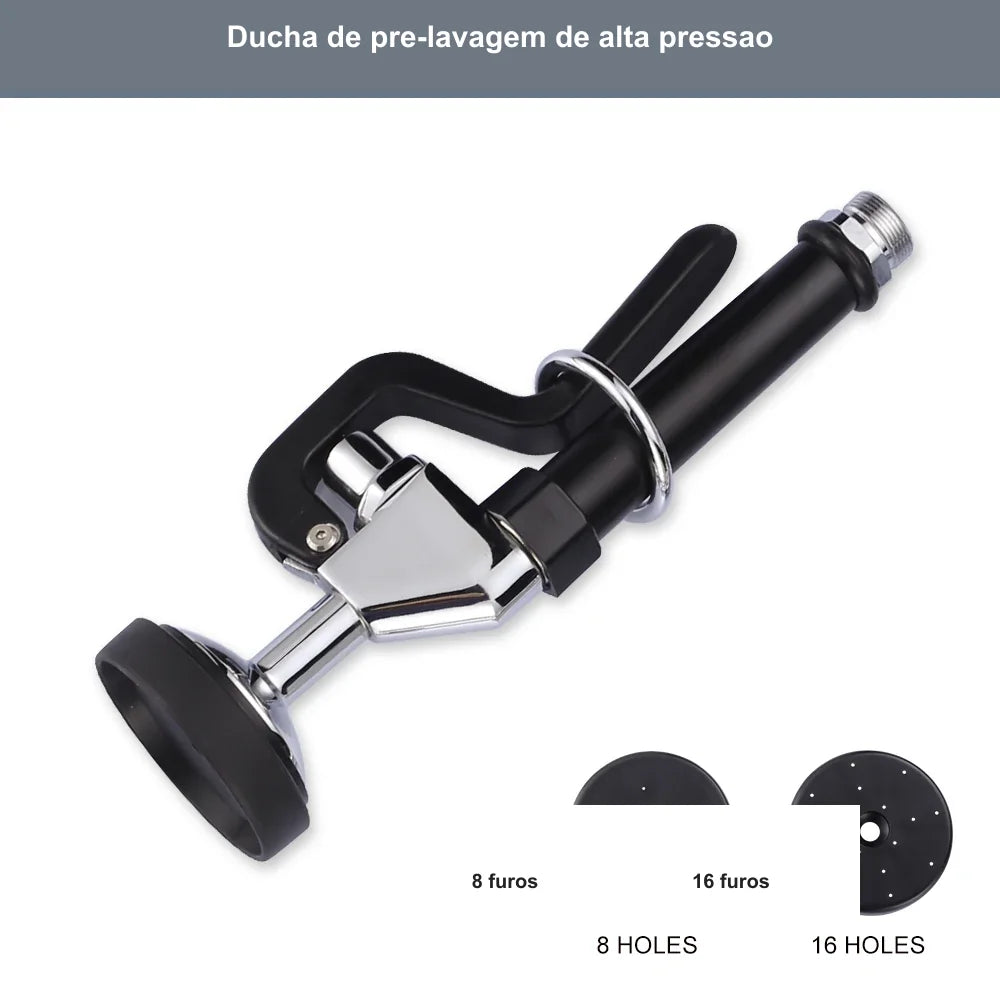 Ducha de pré-lavagem de alta pressão da torneira industrial cromada
