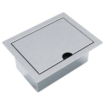 Porta esponja de embutir em aço inox 304 escovado com tampa articulada