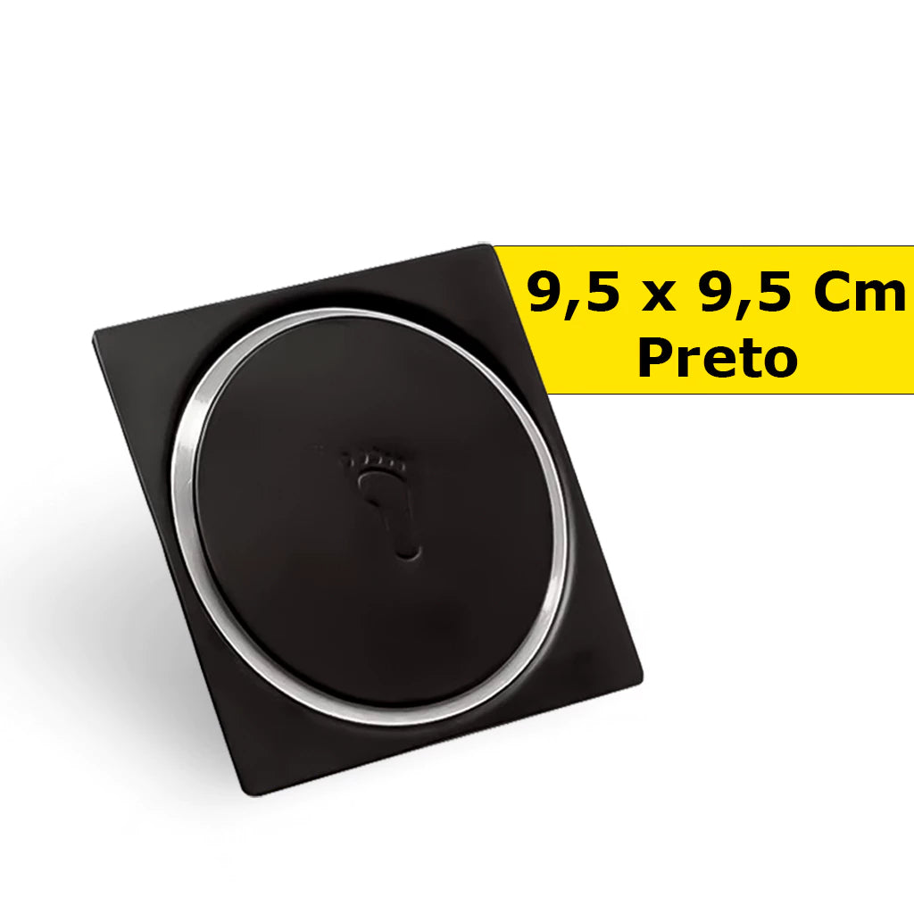 Ralo Click Inteligente Para Banheiro Veda Cheiro — Preto