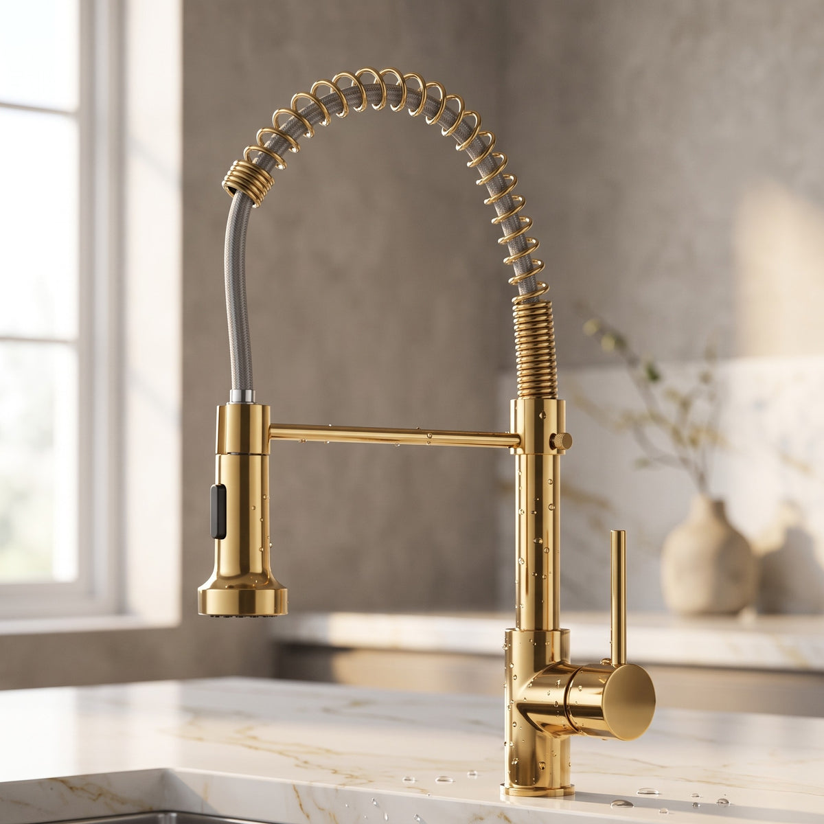 Torneira Gourmet com extensor Dourada para cozinha - foto do produto 2