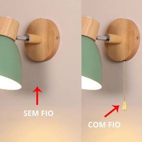 Arandela Articulada de Parede Interna Wooden