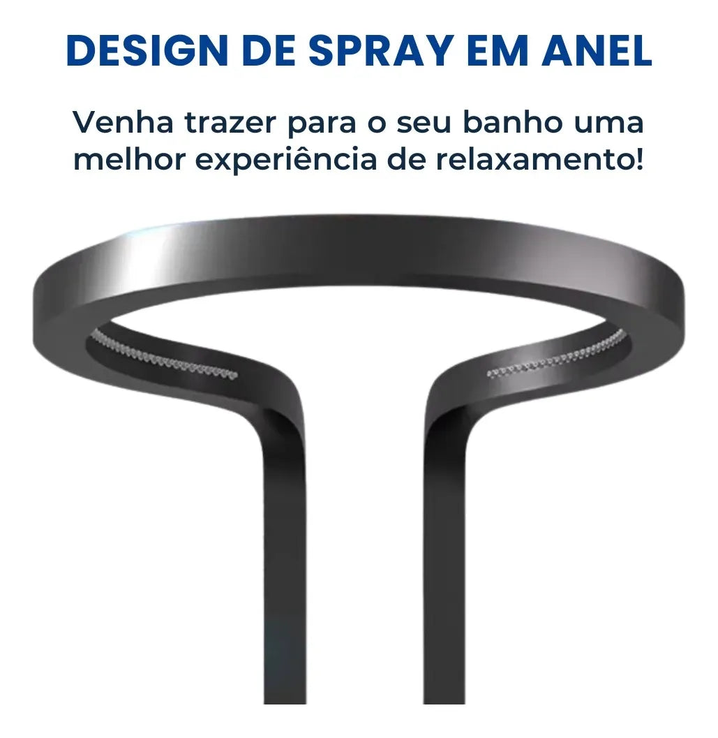 Ducha De Inox Com Hidromassagem Cascata Modelo Round