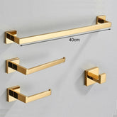 Kit Acessórios para Banheiro 4 Peças Inox Dourado 40cm - foto principal do produto