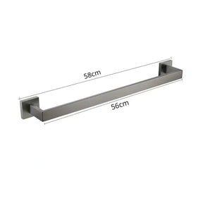 Kit Acessórios Para Banheiro Completo 5 Peças Inox Toalheiro De Banheiro Grafite Escovado
