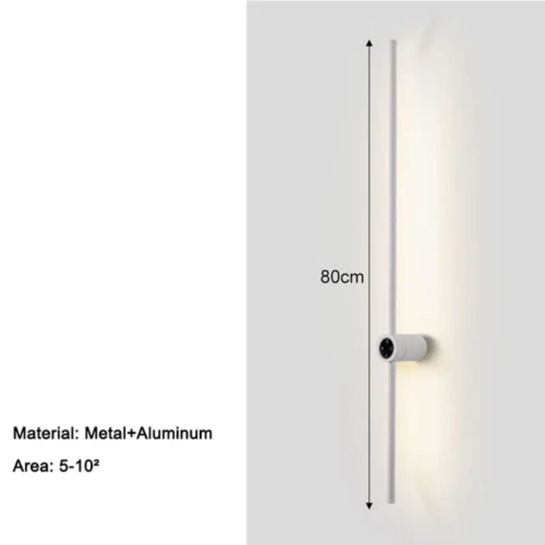Arandela Linear de Parede Interna Ajustável 360° Dimerizável Touch LED
