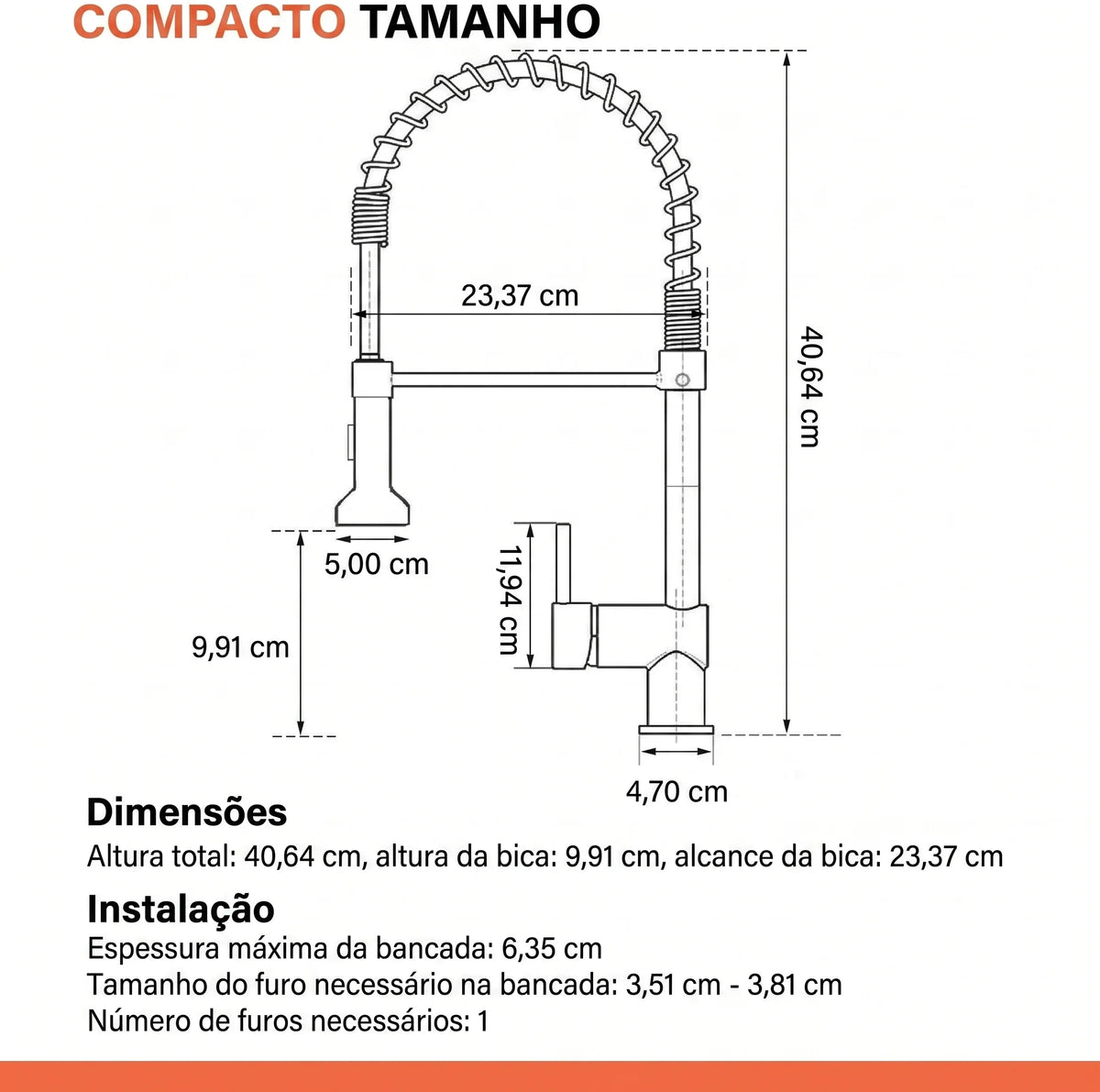 Torneira Gourmet com extensor Cromada para cozinha - foto do produto 2