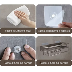 Prateleira Para Banheiro De Alumínio Porta Itens Organizador