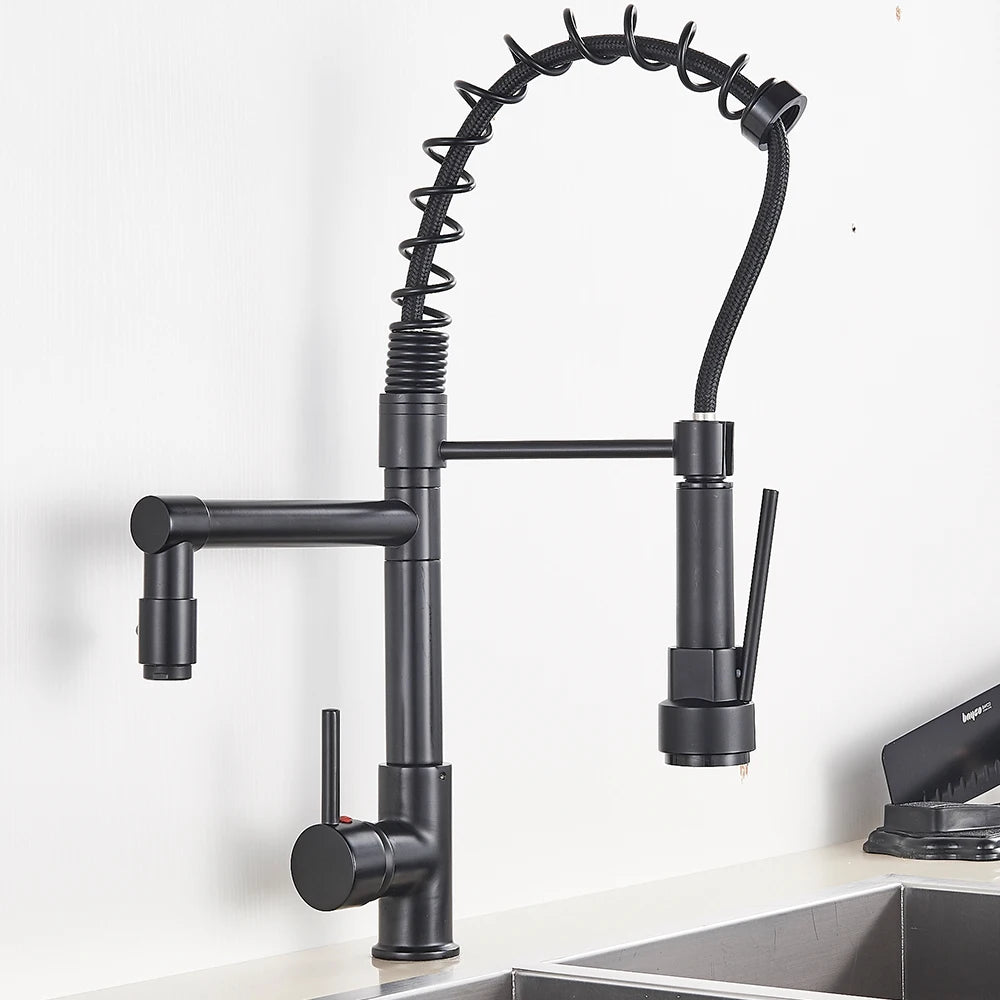 Torneira de Cozinha Gourmet Monocomando Elegance — Preto