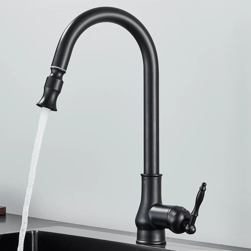 Torneira Monocomando Para Cozinha Gourmet Lumina — Preto