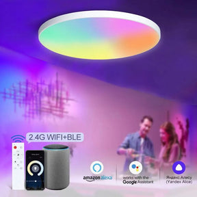 plafon sobrepor, plafon led sobrepor, paflon led, plafon de teto, plafon redondo sobrepor, luminaria de teto, luminária de teto led, luminária de teto para sala, plafon rgb, plafon wifi, plafon, plafon inteligente,