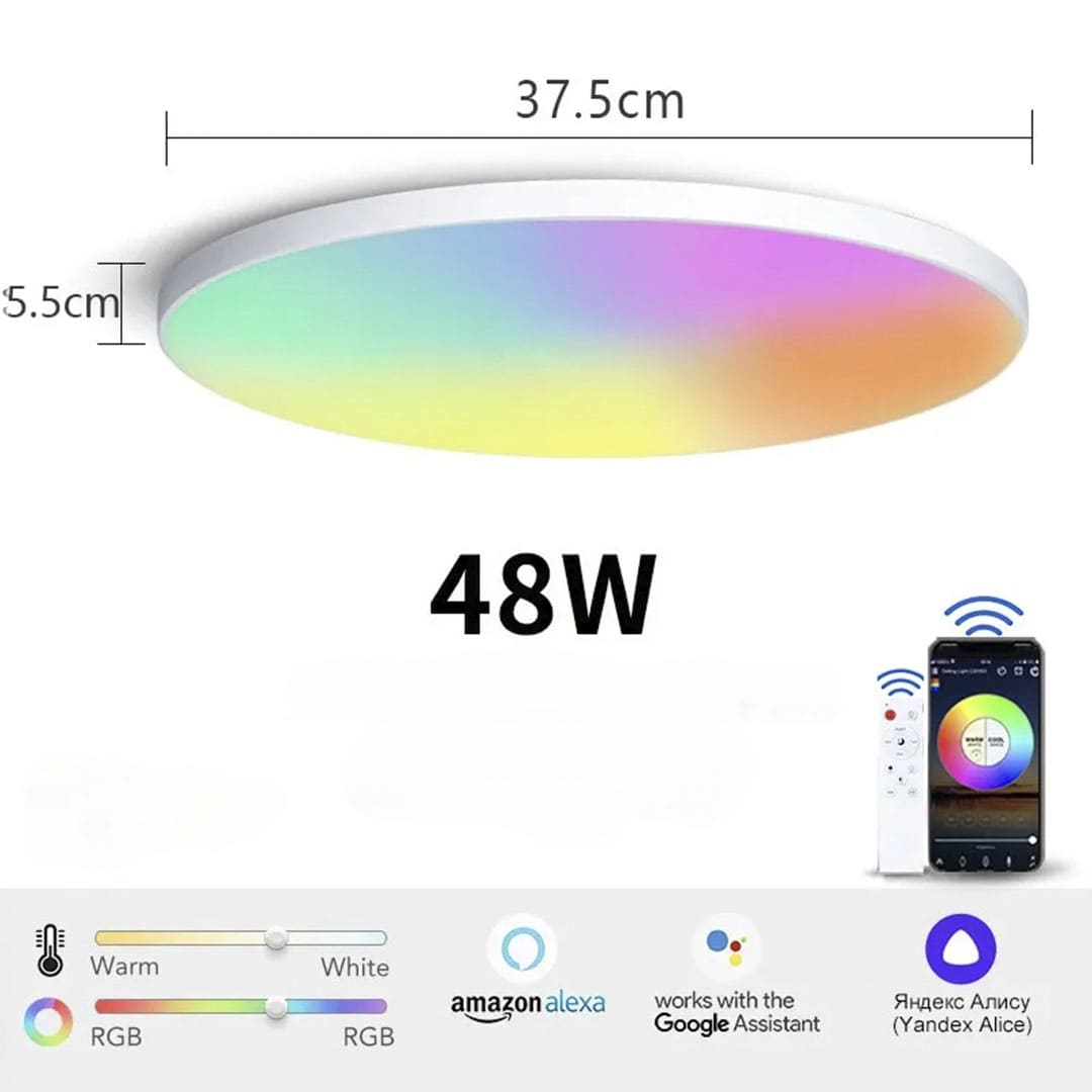 plafon sobrepor, plafon led sobrepor, paflon led, plafon de teto, plafon redondo sobrepor, luminaria de teto, luminária de teto led, luminária de teto para sala, plafon rgb, plafon wifi, plafon, plafon inteligente,