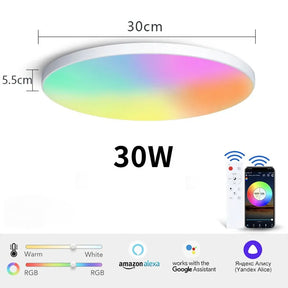 plafon sobrepor, plafon led sobrepor, paflon led, plafon de teto, plafon redondo sobrepor, luminaria de teto, luminária de teto led, luminária de teto para sala, plafon rgb, plafon wifi, plafon, plafon inteligente,