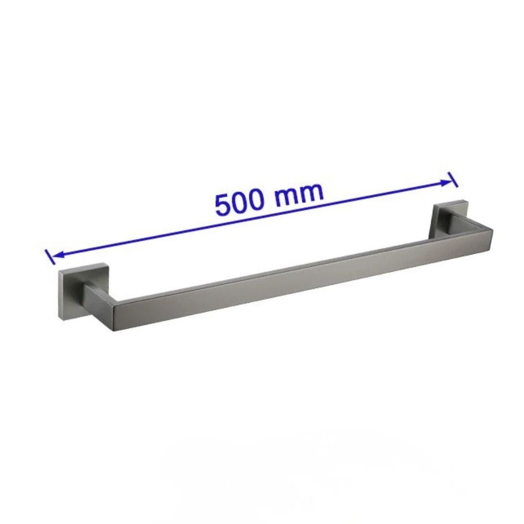 Kit Acessórios Para Banheiro Completo 5 Peças Inox Toalheiro De Banheiro Grafite Escovado