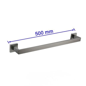 Kit Acessórios Para Banheiro Completo 5 Peças Inox Toalheiro De Banheiro Grafite Escovado