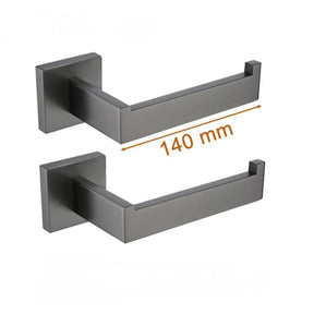 Kit Acessórios Para Banheiro Completo 5 Peças Inox Toalheiro De Banheiro Grafite Escovado