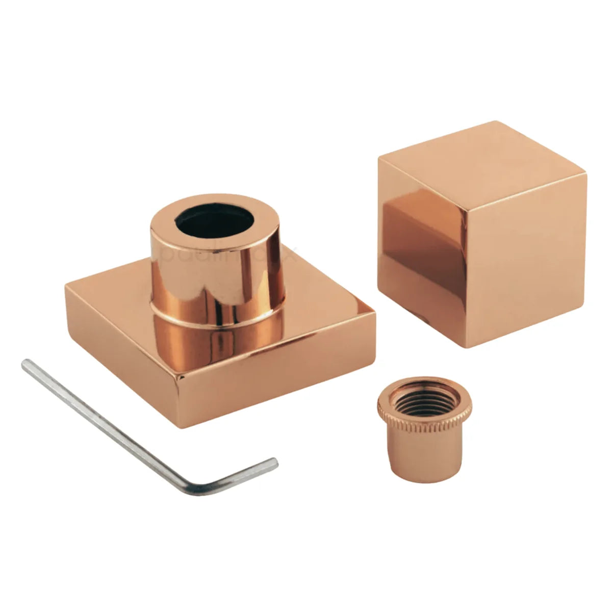 Kit de instalação do Acabamento para Registro Quadrado Rosé Gold