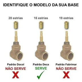 Compatibilidade de base do Acabamento para Registro Rosé Gold padrão Deca