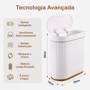 Lixeira Automática Para Banheiro Com Sensor