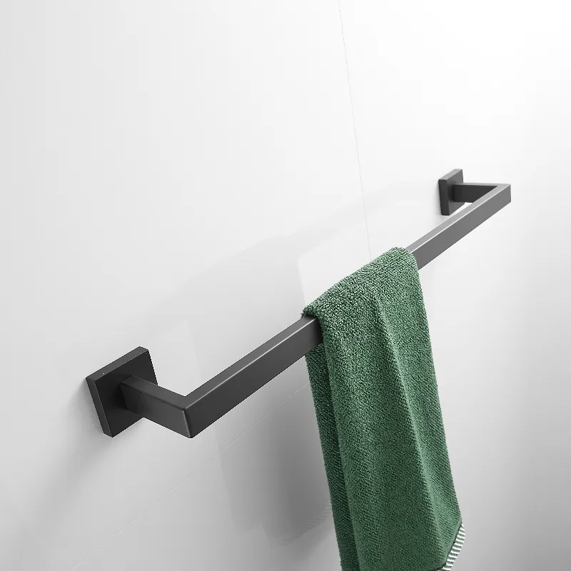 Porta Toalha De Banheiro Inox Quadrado Suporte Toalheiro 40/60cm Preto/Ouro Brilhante/ Ouro fosco/Cromado