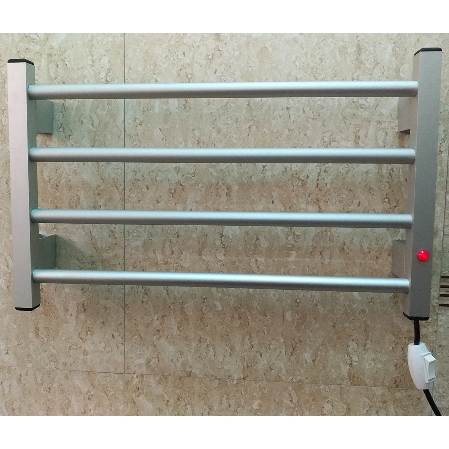 Toalheiro Elétrico Térmico Em Alumínio Aquecido Para Toalhas, Cores Preto, Branco e Prata Super