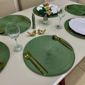 Kit Jogo Americano Souplast Redondo Jantar Mesa Posta Cozinha 38cm