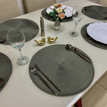 Kit Jogo Americano Souplast Redondo Jantar Mesa Posta Cozinha 38cm