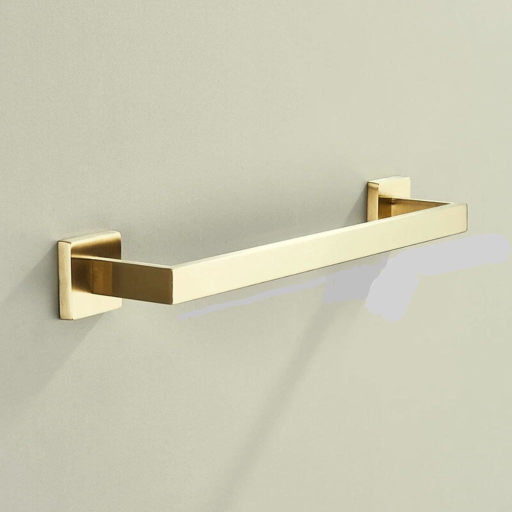 Porta Toalha De Banheiro Inox Quadrado Suporte Toalheiro 40/60cm Preto/Ouro Brilhante/ Ouro fosco/Cromado