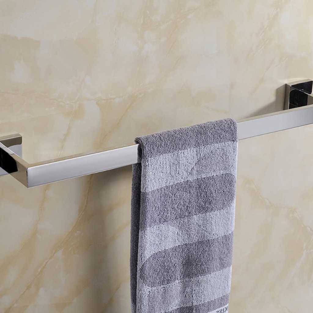 Porta Toalha De Banheiro Inox Quadrado Suporte Toalheiro 40/60cm Preto/Ouro Brilhante/ Ouro fosco/Cromado