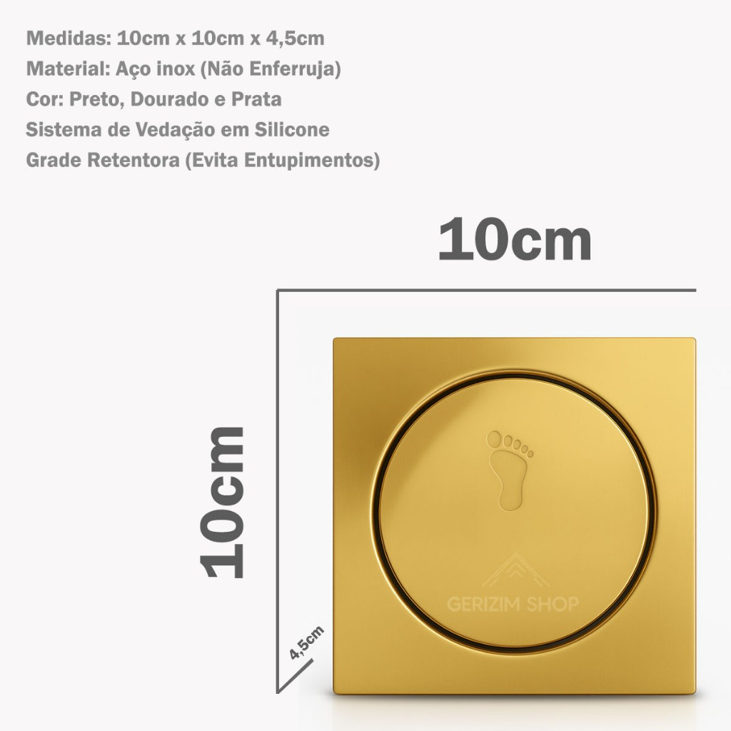 ralo para banheiro,
ralo click 10x10,
ralo de banheiro quadrado,
ralo de banheiro inox,
ralo dourado 10x10,