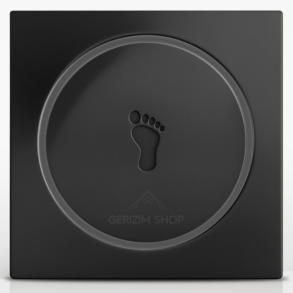 Ralo Click 10x10cm Quadrado Inox — Preto