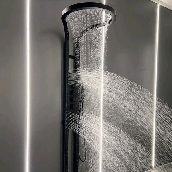 Ducha De Inox Com Hidromassagem Cascata Modelo Round
